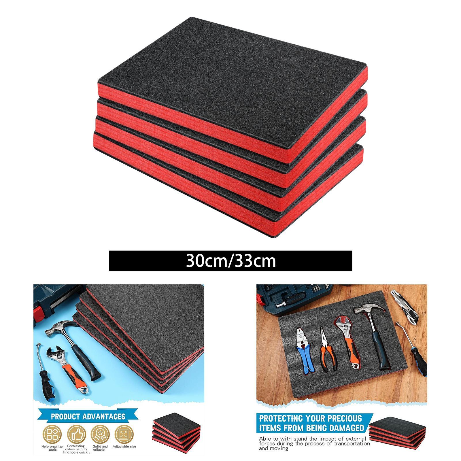 

4Pcs Tool Box Foam Inserts Packing Foam Pads for Padding Tabletop Miniatures 40cmx30cmx2.5cm