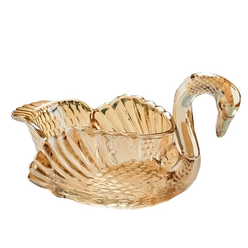 Glass Crystal Candy Plate,Decorative Candy Dish Glass Crystal Candy Bowl Nut Cookie Fruit Bowl Jewelry Tray for Women