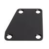 Electric Guitar Neckplate Trapezoidal Metal Neck Plate with Screw for Replacement Black