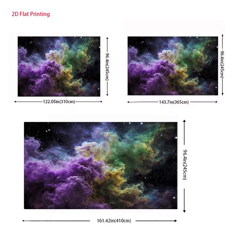 2D Outer Space Stars Live Stream Background Cloth for Vlog Decoration