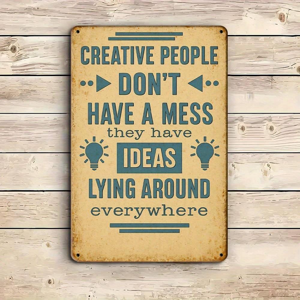 "Vibrant Creatives" Inspirational Metal Sign, 8x12 Inch.