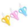 Safe Baby Teether Teething Chew Toy Safe Food Silicone Banana Toothbrush Tool
