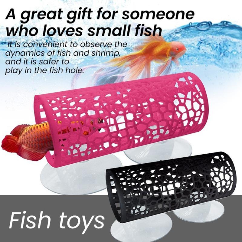 Kampffisch Ruhe-Tunnel Versteck Höhle Aquarium Dekoration Zubehör Fischbehälter Ornament für Kampffisch Unterschlupf