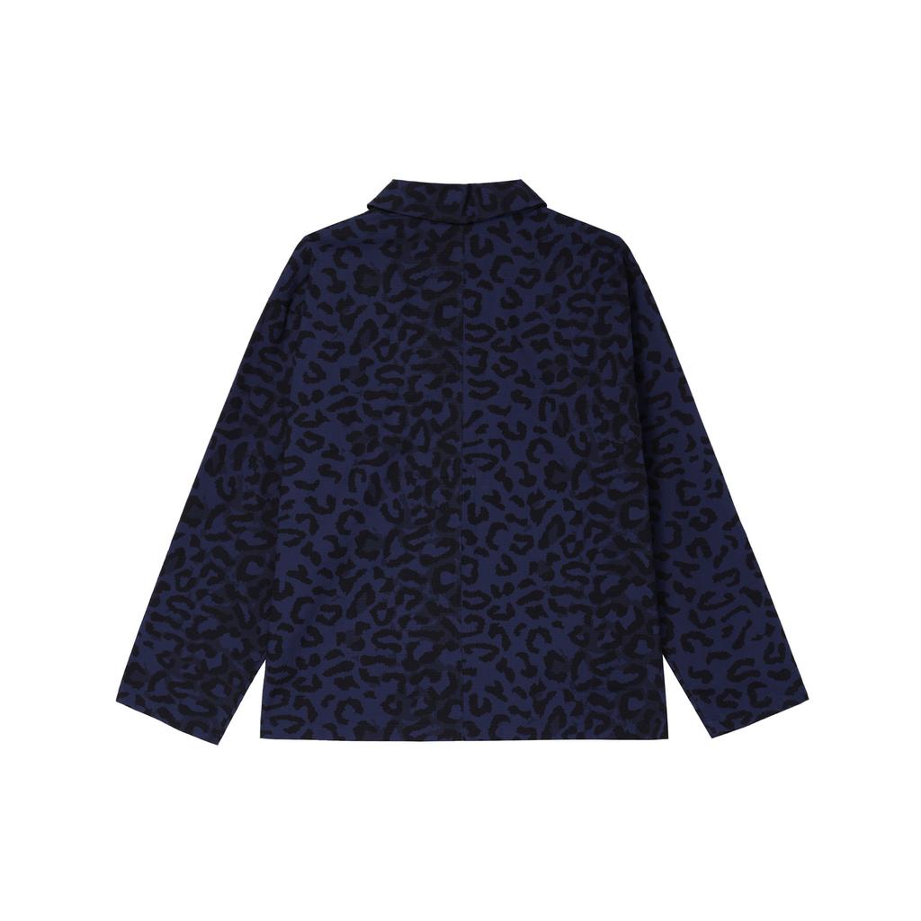 Nike SB Letter Embroidery Leopard Print Comfortable Casual Jacket Unisex Jacket Navy-Blue FN2592-410