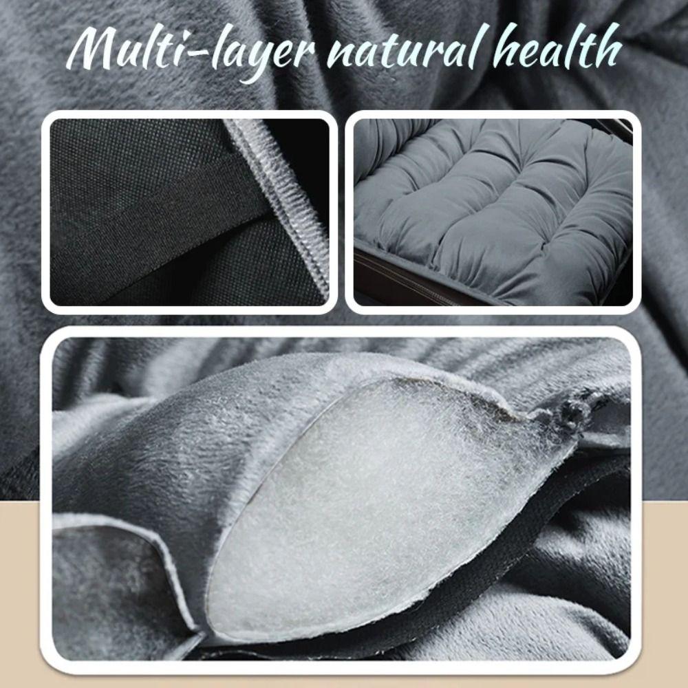 With Back Pad Winter Car Seat Cover Cotton Warm Velvet Car Seat Cushion   Auto Interio