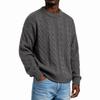 Men's Retro Cable Knit Neck Pullover Sweater, Color, for Fall and Winter