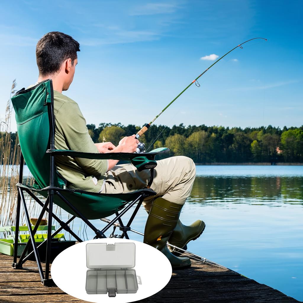 2 Stück Tragbare Angelköderbox mit Beweglichen Trennwänden zur Organisation von Zubehör