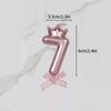 Pink Crown Candle Birthday 0-9 Number Cake Decoration Digital Candles Dessert Insert Decor Party Anniversary Day Cake Decor