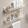 Ripple Clear Bathroom Shelves Wall Mounted Storage Organizer Rack Acrylic Shower Shelf Kitchen