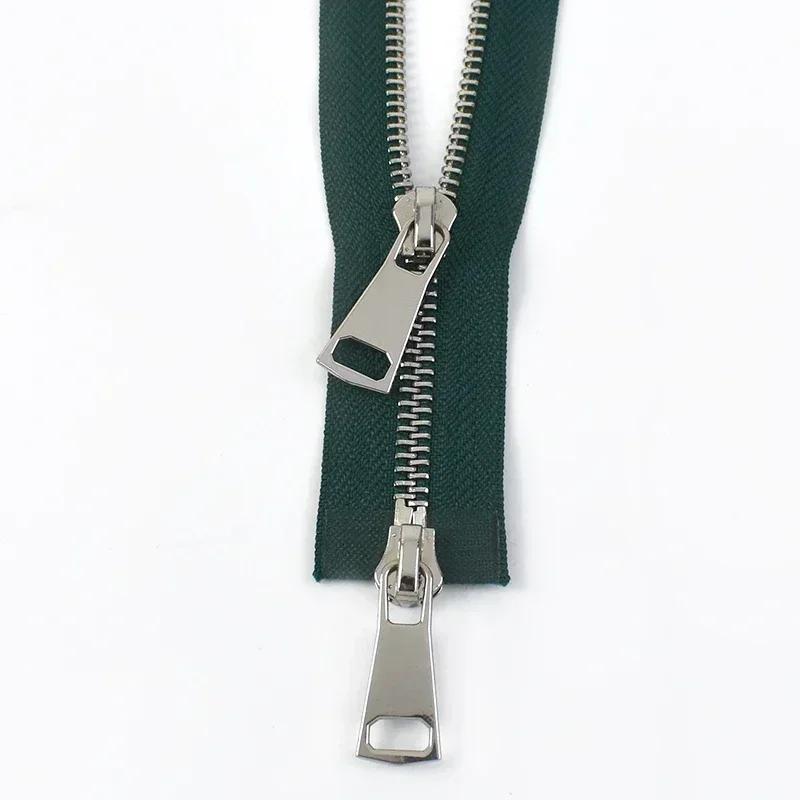 1-5 Stück 5# Metallreißverschlüsse 70/90/120cm Zweischieber Offener Reißverschluss für Daunenjacke Auto-Lock Reißverschluss Nähzubehör für Bekleidung