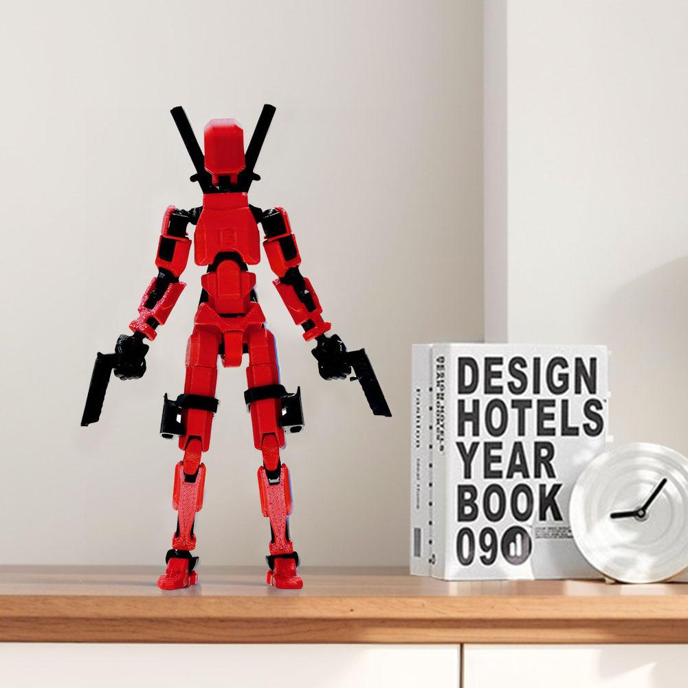 3D Printed Action Figure Multi-Jointed Action Figures Assembly Completed Full Body Mechanical Movable Toy for Kids and Adults