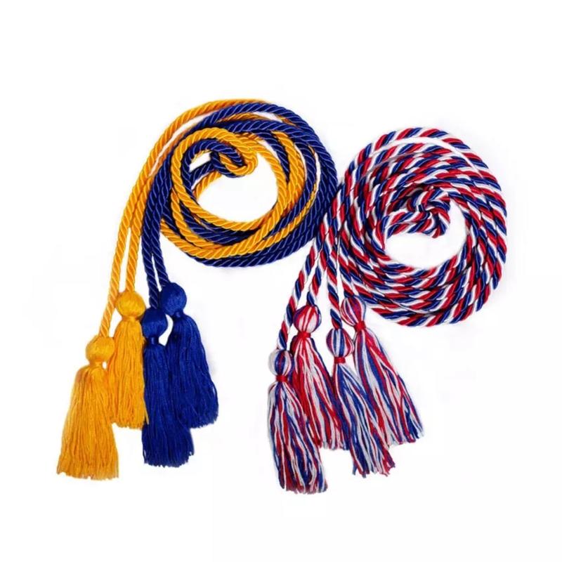 Graduation Cord Polyester Thread Graduation Cord with Long Tassels for Graduation Parties School Graduation, 67 Inches