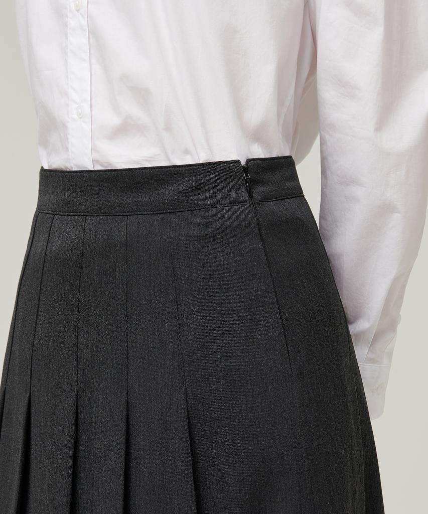 Musinsa Standard Woman Women'S Pleated Midi Skirt [Charcoal Gray]