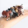 Children's Wild Horse Simulation Model: Eight Horses with Black & White Foals Toy