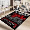 1pc RAMMSTEIN WORCESTER Home Office, Durable Polyester Floor Mat with Easy, Office Decor, Urban Style, Nonslip Backing