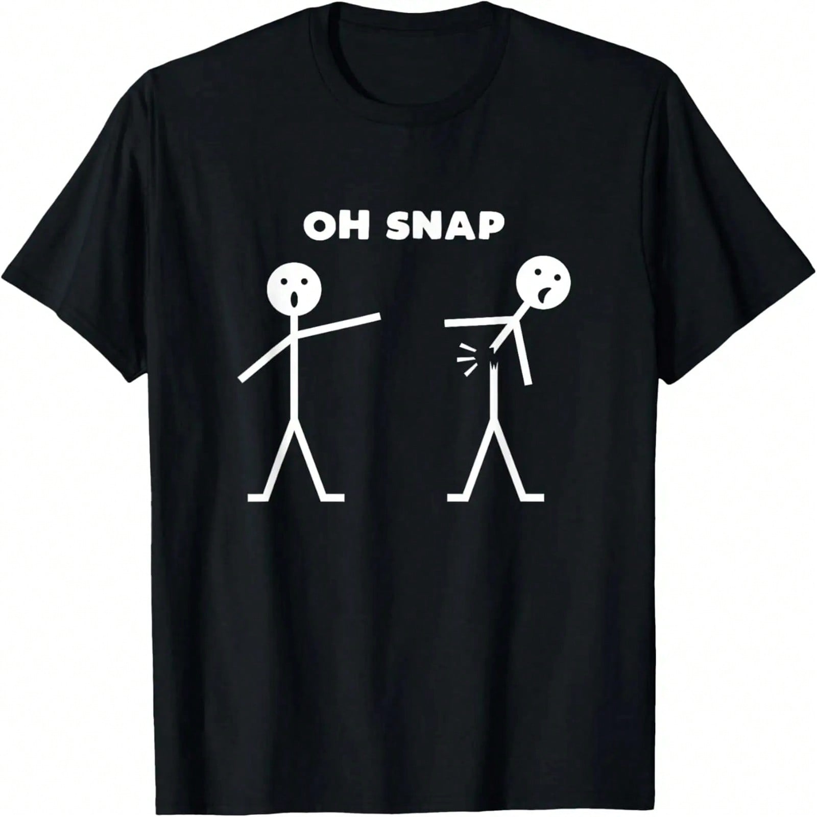 unisex Oh Snap Funny Stick Figure Fun Sarcastic Design T-Shirt S разноцветный