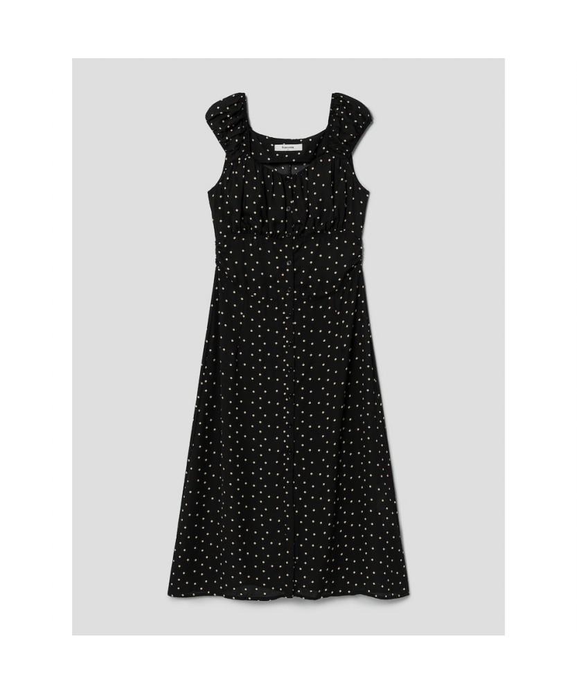 8seconds Dot Pattern Long Dress Black
