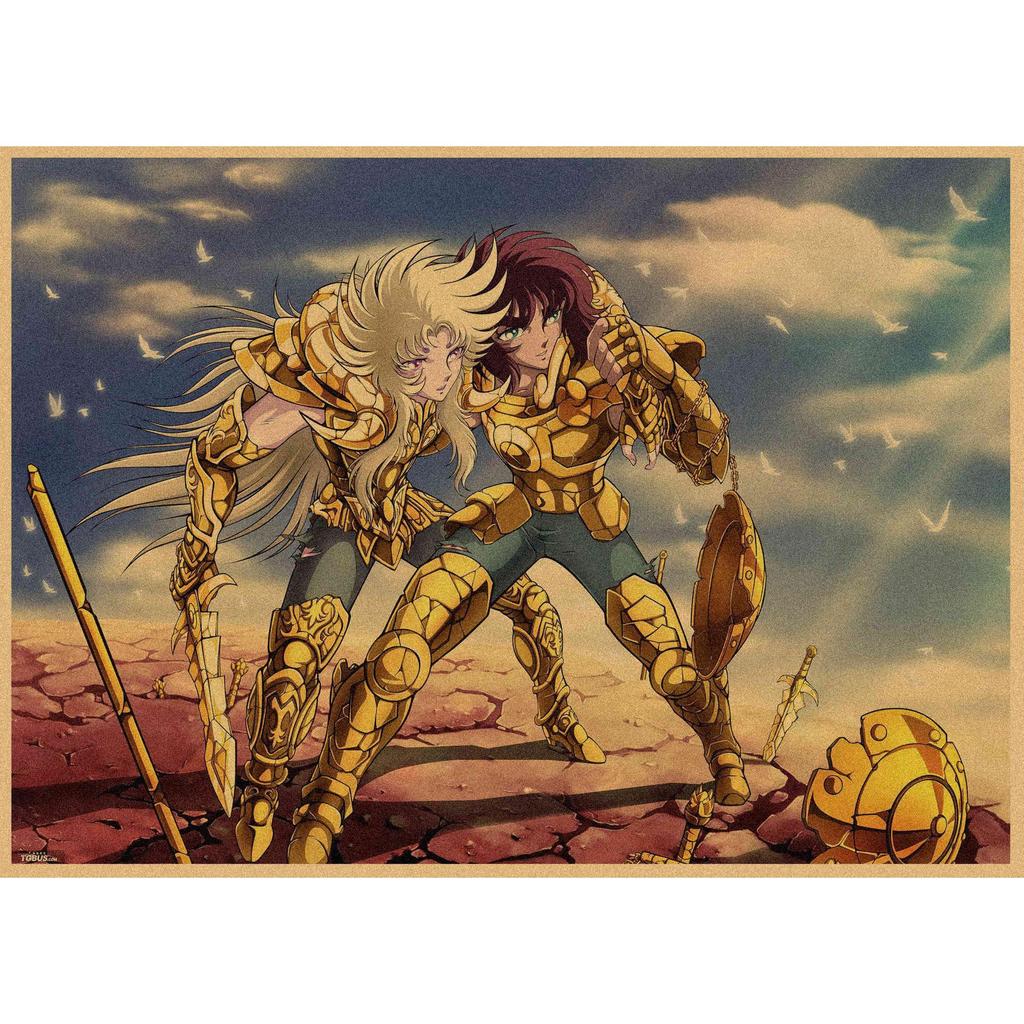 Saint Seiya Retro Kraft Paper Anime Poster Wall Decor Mural 374