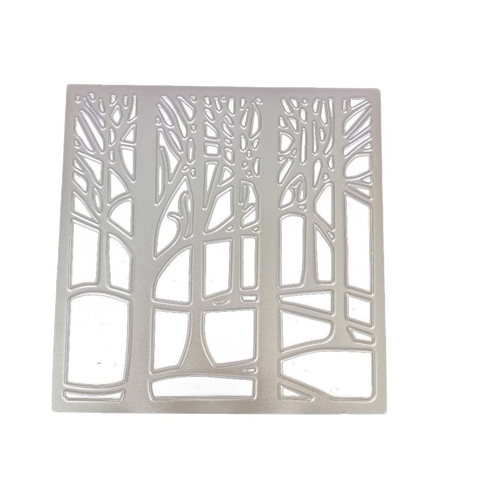 Square Frame Forest Metal Cutting Dies Scrapbooking Silvery Carbon Steel Embossing Die Cut Stencil DIY Photo Album Card Making