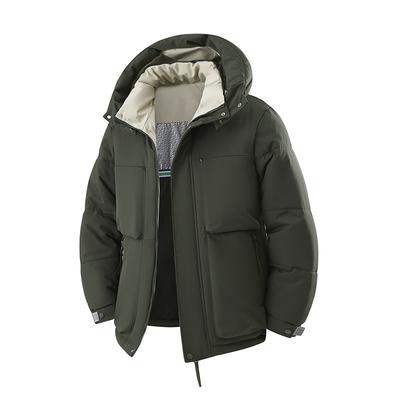 Chaqueta de Invierno con Capucha para Hombre Cálida Casual Cortavientos Abrigo Acolchado Grueso Parka Chaquetas para Hombre Acolchada Cierre Completo Cortavientos Chaquetas Aislantes con Capucha