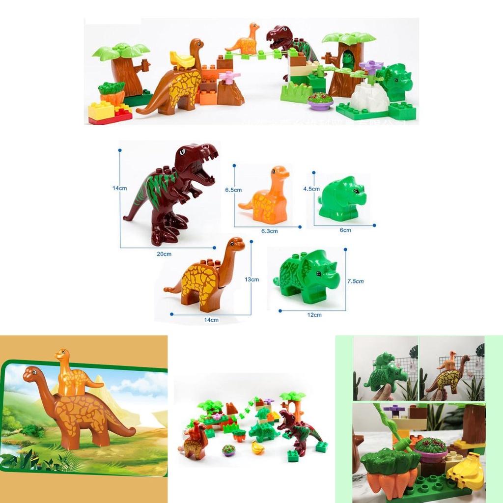 40pcs Dino Paradise Building Blocks Set Lightweight And Durable For Safe Play