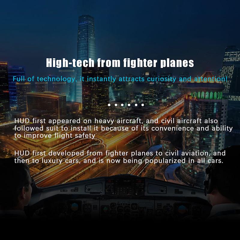 Informações de Condução do Carro Head Up Display Velocímetro Consumo de Óleo Velocidade Temperatura da Água Projetor de Para-brisa HUD OBD2 Caminhão