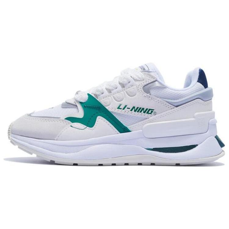 New LiNing 001 Innocence V2 Innocent V2 Durable Breathable Low-Top Sports Casual Shoes Women's White Green AGCT018-1