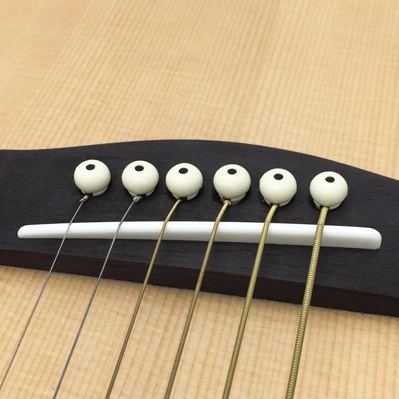 20 stk Akustisk gitar Bridge Pins For 6 Strings Erstatning Plast Avtrekker