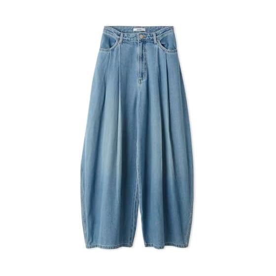 SNIDEL Curved Denim Wide Pants SWFP261236 Women s