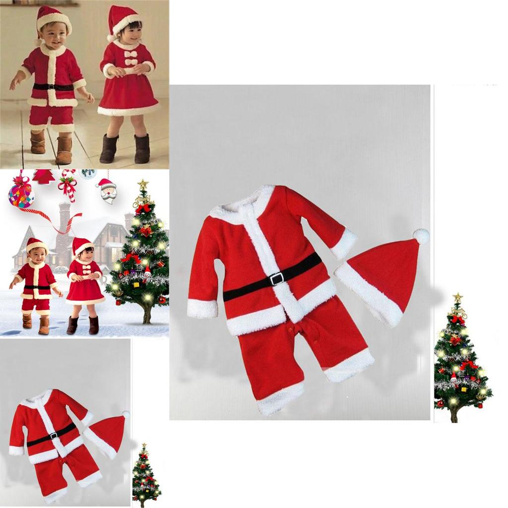 Luxurious Children's Christmas Costumes Santa Claus Boys And Girls Ensemble For Festive Fun