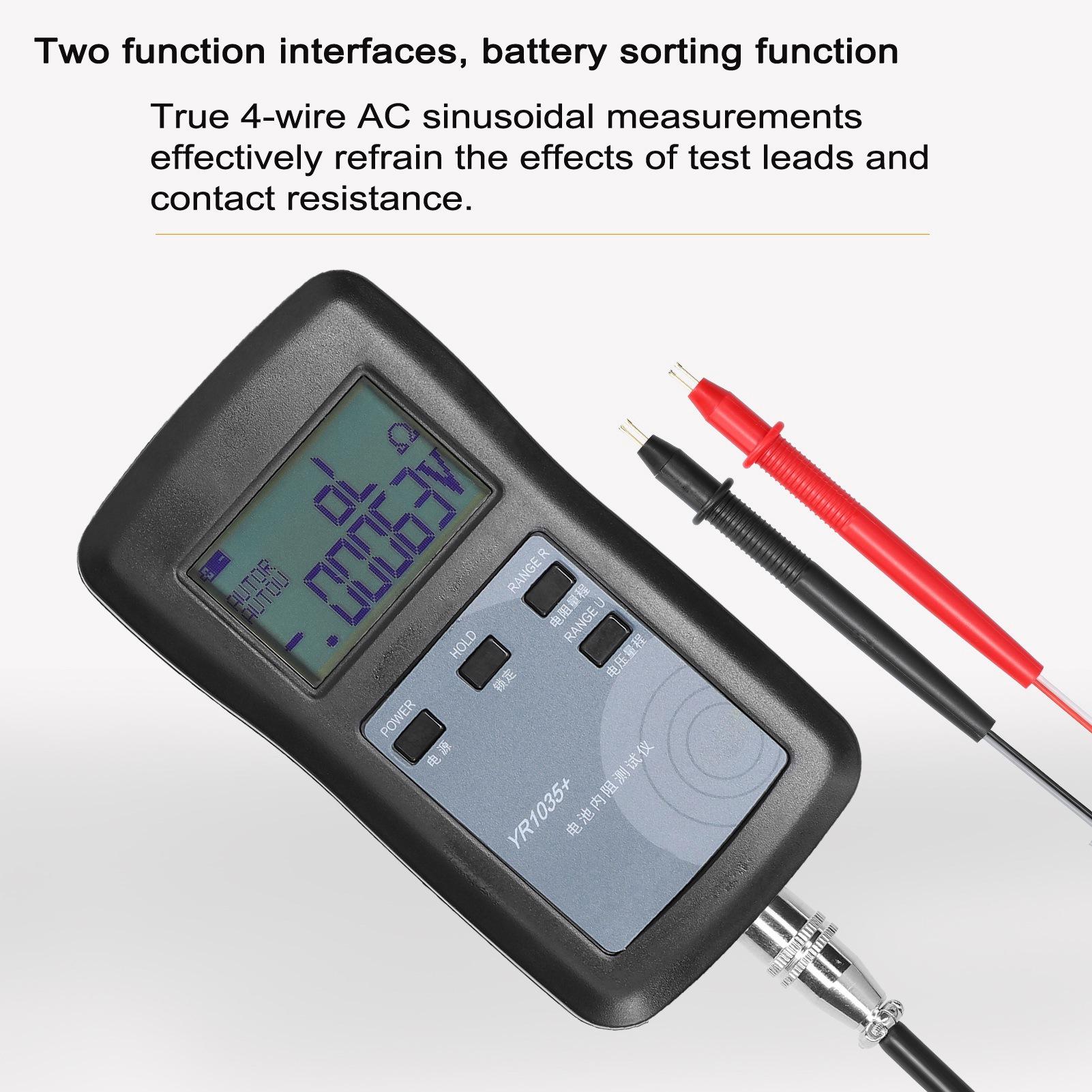 

Battery Internal Resistance Tester Portable High Accuracy 4 Wire Battery Voltage Meter for Plumbic Acid Lithium Ion разноцветный