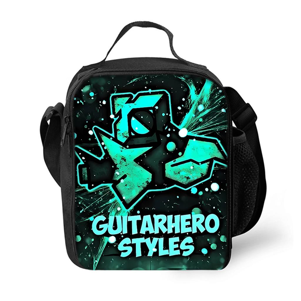 Luxus Neuheit Umhängetasche Geometry Dash Brotdose Thermoisolierung Essen Lunchtasche 3D-Druck Picknick Isolierte Handtaschen Eisbeutel