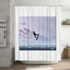 Ocean Wave Surfing Shower Curtain Beach Tropical Seascapes Home Decor Bathroom Art Coastal Vibes Modern Style Waterproof Fabric