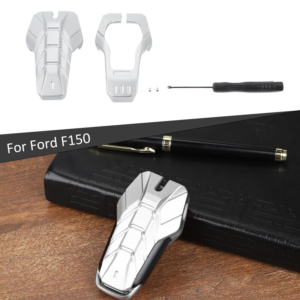 Aluminum Alloy Key Fob Cover Case Protector Shell For Ford F150 2015-2017 Silver