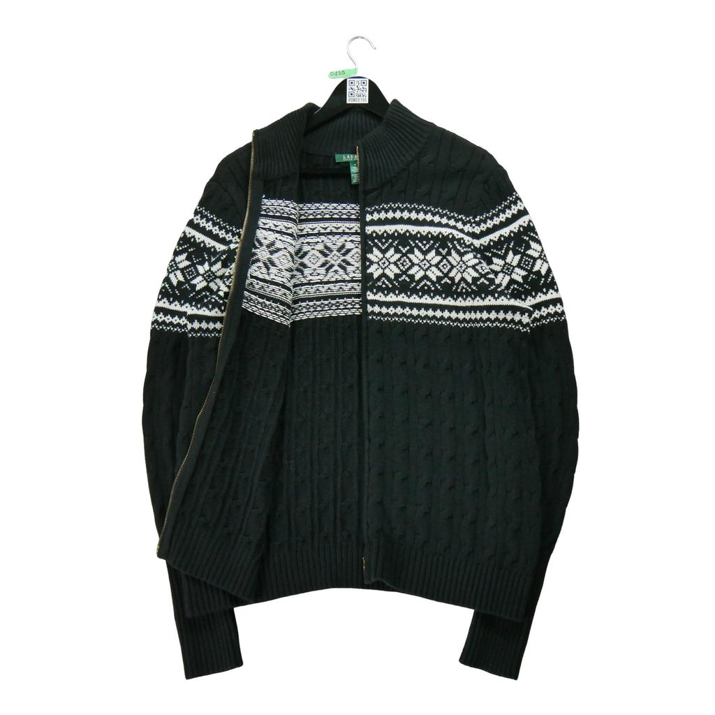 Women's black cardigan sweater