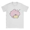 Unisex T Shirt Asamimichaan Cute Asamimi Pink Chilling With Blue T Shirts Popular Summer Tee Shirt Cotton Tops Plus Size 6xl