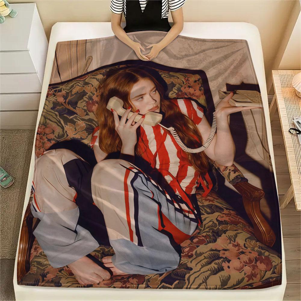 Sadie sink Printed Flannel Blanket, soft throw for bedroom sofa, washable, fan merchandise, great gift.