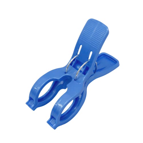 Towa Sangyo Neosul Double Spring Clothespins, Wide Pole Pinch, White/Blue, Approx. 6.4 x 3.9 x 9.5 cm, Pack of 6