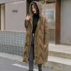 Winter Frauen Verdickt Vintage Mid Lose Unten Baumwolle Langen Mantel Weiße Ente Unten Jacke Frauen Weibliche Mantel Mit Kapuze Puffer Feder Parkas