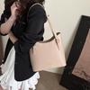 Simple Color Solid Gold Letter Printed Women Casual Tote Bag For Use Daily