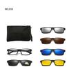 6 In 1 Spectacle Frame Men Women With 5 Pcs Clip On Polarized Sunglasses Magnetic Glasses Male Computer Optical 2201