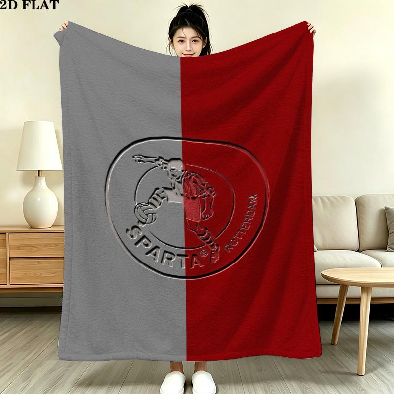 Sparta Rotterdam Print Flannel Blanket, High Quality Comfortable for All Seasons, Home Decor, Warmth and Comfort, Perfect for Christmas Gifts
