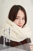 Valeria Women's Fluffy Fur Snood/Neck Warmer for Winter, Fall, and Snowboarding, Perfect for Sports and Warmth. Light Beige.
