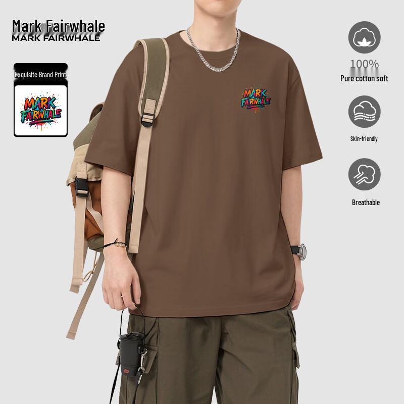 Mark Fairwhale Men's Casual Breathable Cotton Short-Sleeve T-Shirt