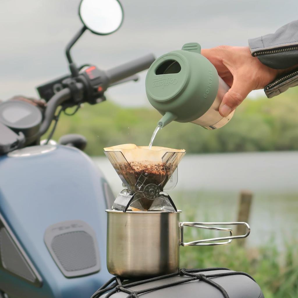 Cafflano Brewing Turn Any Mug into a Foldable Clip 50 Paper Portable for and Coffee Kit, Kettle, Dripper, Go-Kettle, Dripper, Filters, Portable,