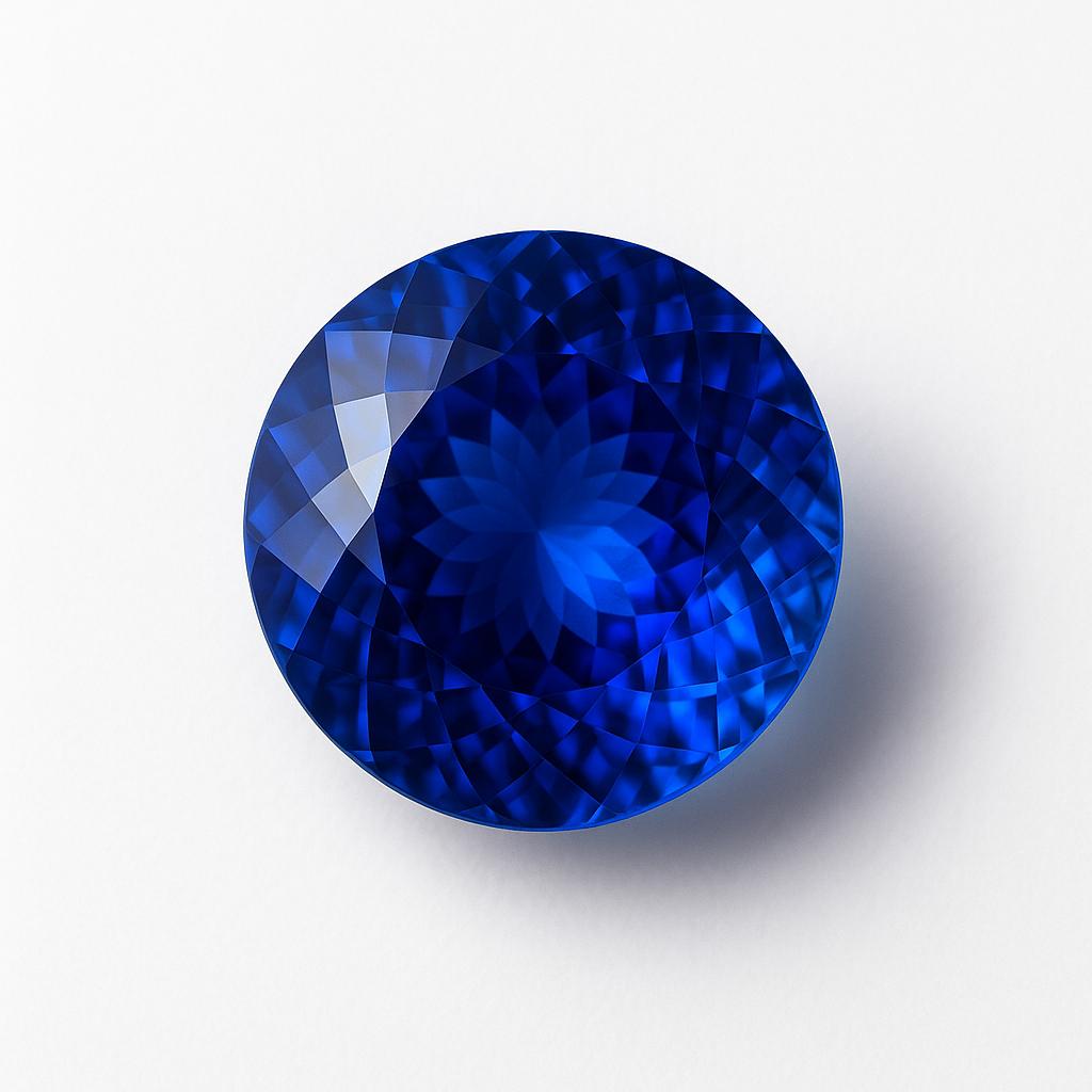 12MM Natural Ceylon Blue Sapphire Round Cut Flawless Loose Gemstone