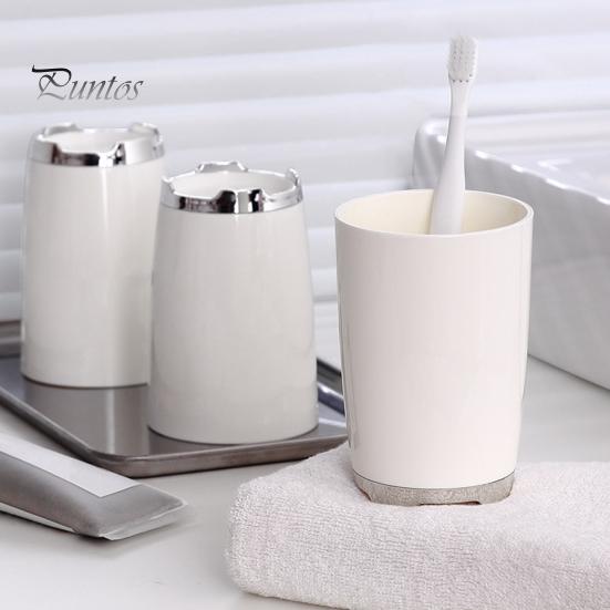 Bathroom Tumbler 300ml Toothbrush Cup Large Capacity Electroplating Thickened Letter Toothpaste Pattern Wide Caliber Household Holder for Home