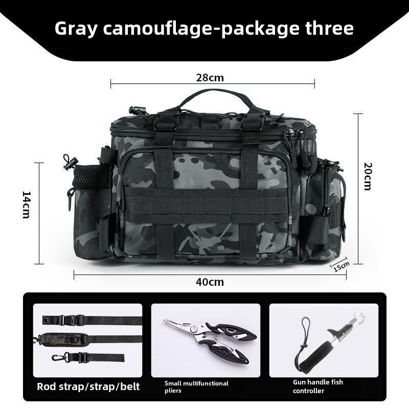 "Luya Multifunctional Waterproof Fishing Gear Waist & Messenger Bag – Large Capacity Rod & Storage Bag"