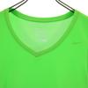 Unused NIKE Short Sleeve V Neck T-shirt M Green System DRI-FIT Women Used