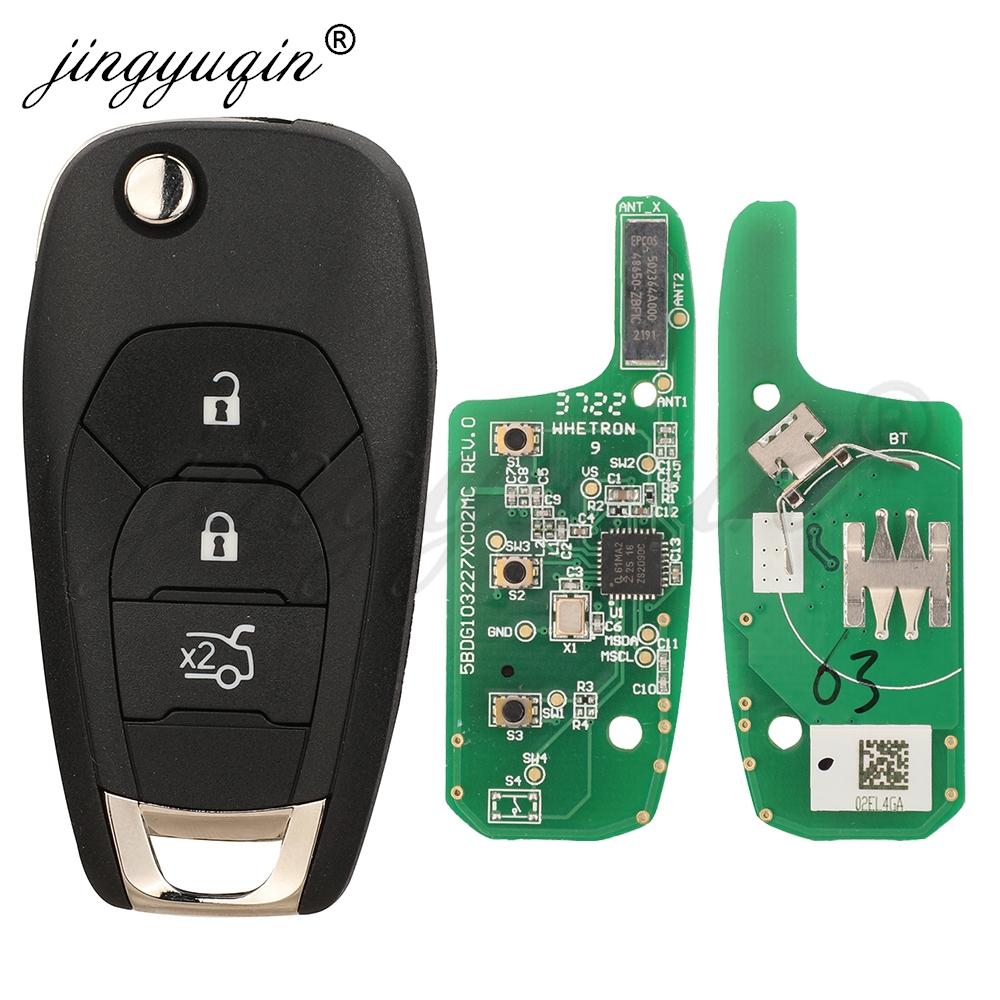 Jingyuqin 433.92Mhz FSK 4A Chip Car Remote Flip Key For Chevrolet Cruze 2015 Cavalier Trax Sonic Spark 2019+ Original OEM PCB